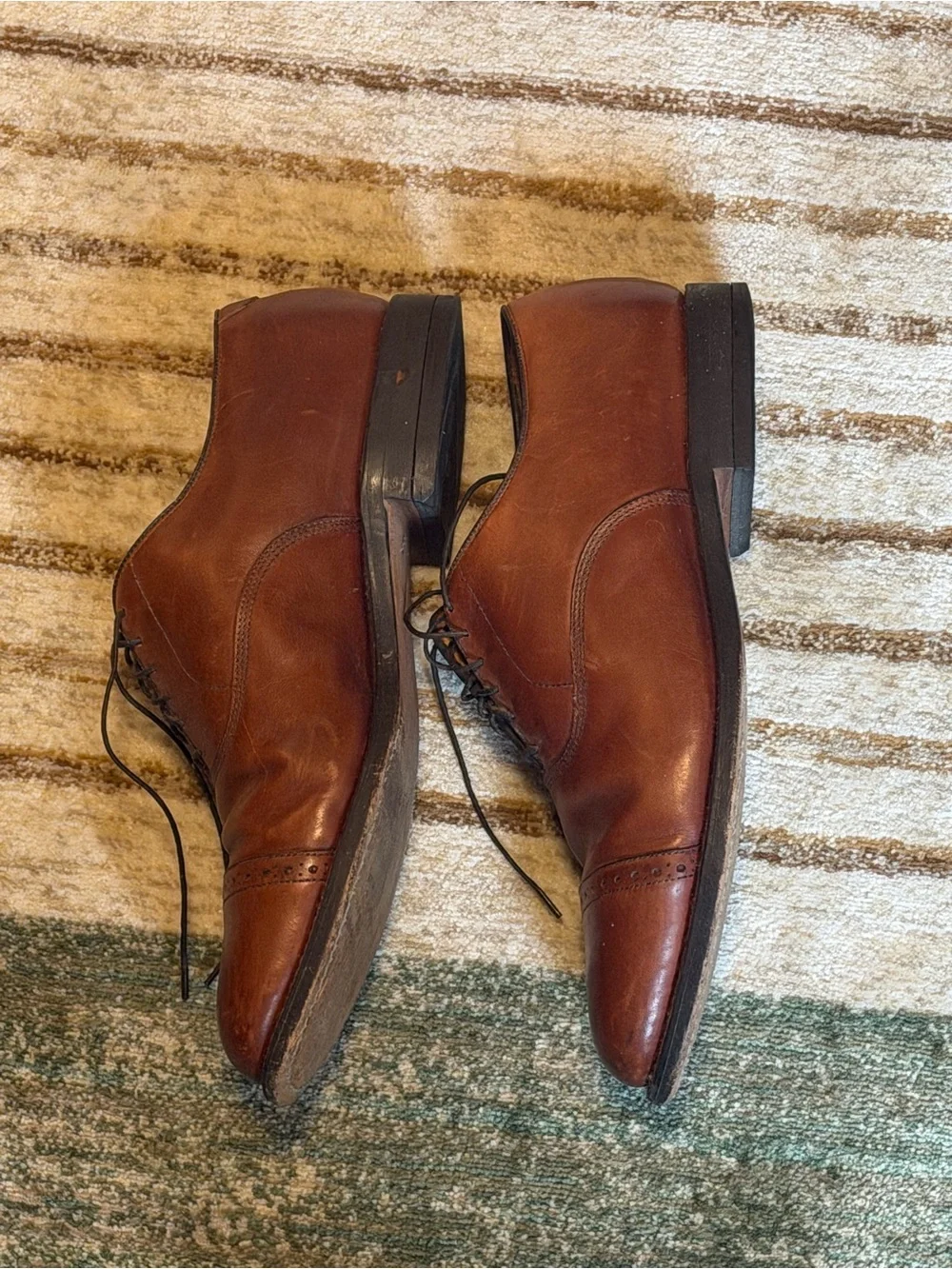 Allen Edmonds Brown Cap-Toe Oxford Dress Shoes
